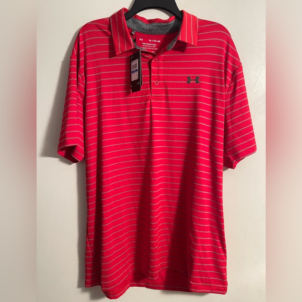 Under Armour Polo Red New with Tags Xl